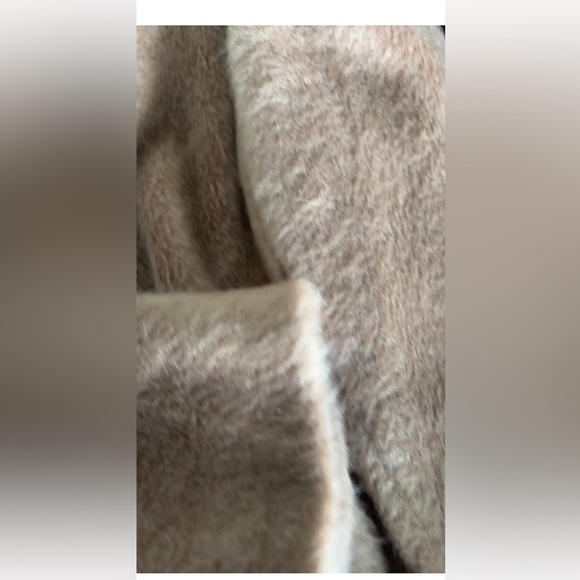 ZARA Faux Fur Teddy Tie Waist Coat Camel Small - Picture 7 of 16